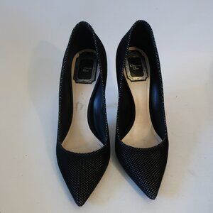 Womens Christian Dior Cherie Black Suede Pointy Stiletto Heels 37.5 US/7.5